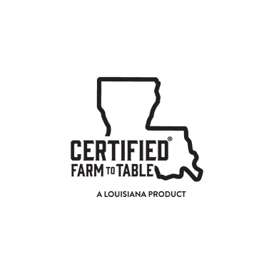 Certified Farm To Table — a Louisiana product, certified by the Louisiana Department of Agriculture & Forestry
